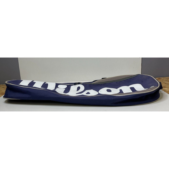 Wilson Tennis Racquet Bag Shoulder Strap & Handle Navy/Gray/White Racket Carrier - Picture 5 of 16